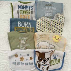 8 baby bibs